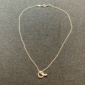 Tiffany & Co. Elsa Peretti letter pendant "a" necklace